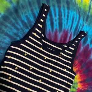 Striped Tank top with gold details